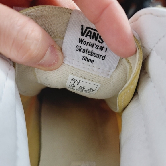 VANS Sk8-HI Yellow/ White Sneakers Size 7 Youth Kids - Picture 11 of 11